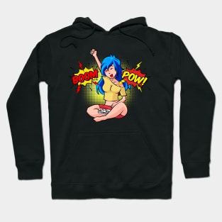 Girl Gamer Comic Book Video Gaming Hoodie